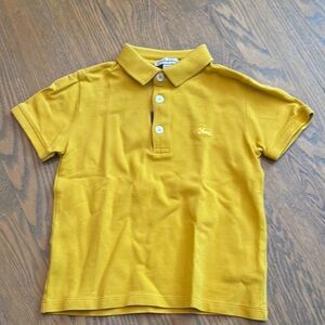Burberry Yellow Polo Shirt Classic Design Soft Fabric